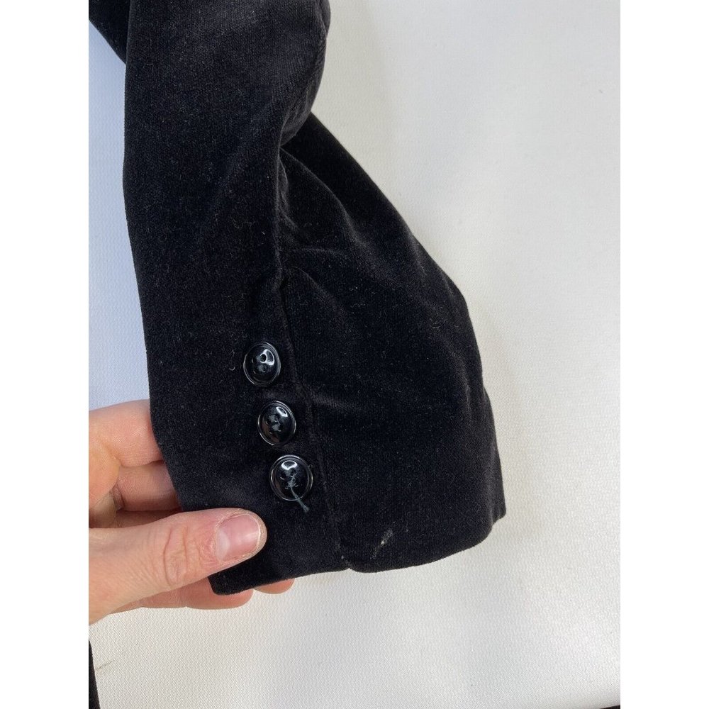 Vintage Velour Velvet Button Blazer Disco Jacket Pinup Usa View 4